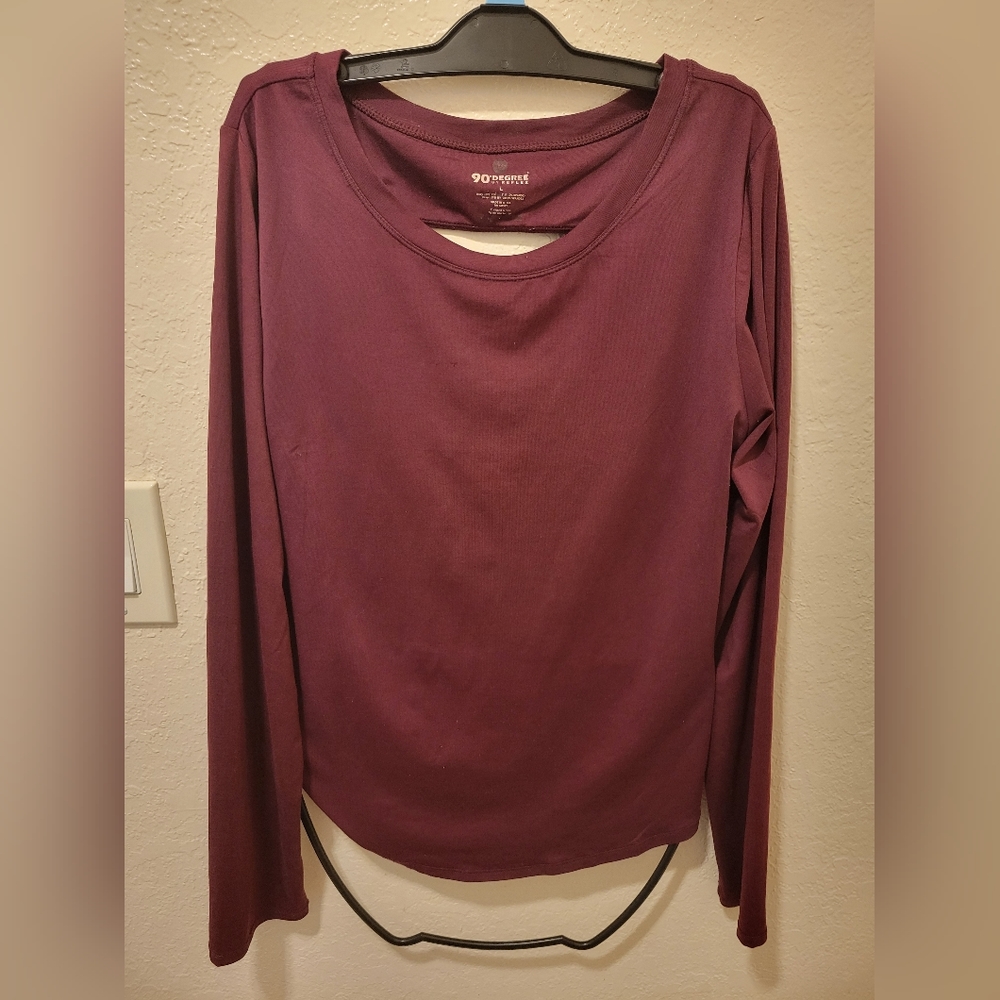 Reflex Long Sleeve Cutout Top in Plum 🌺